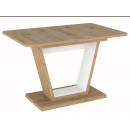 Стол обеденный SIGNAL NIGEL дуб артизан/белый мат 120-160/80